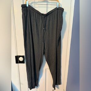 Woman Within Charcoal Elastic Waist Pants